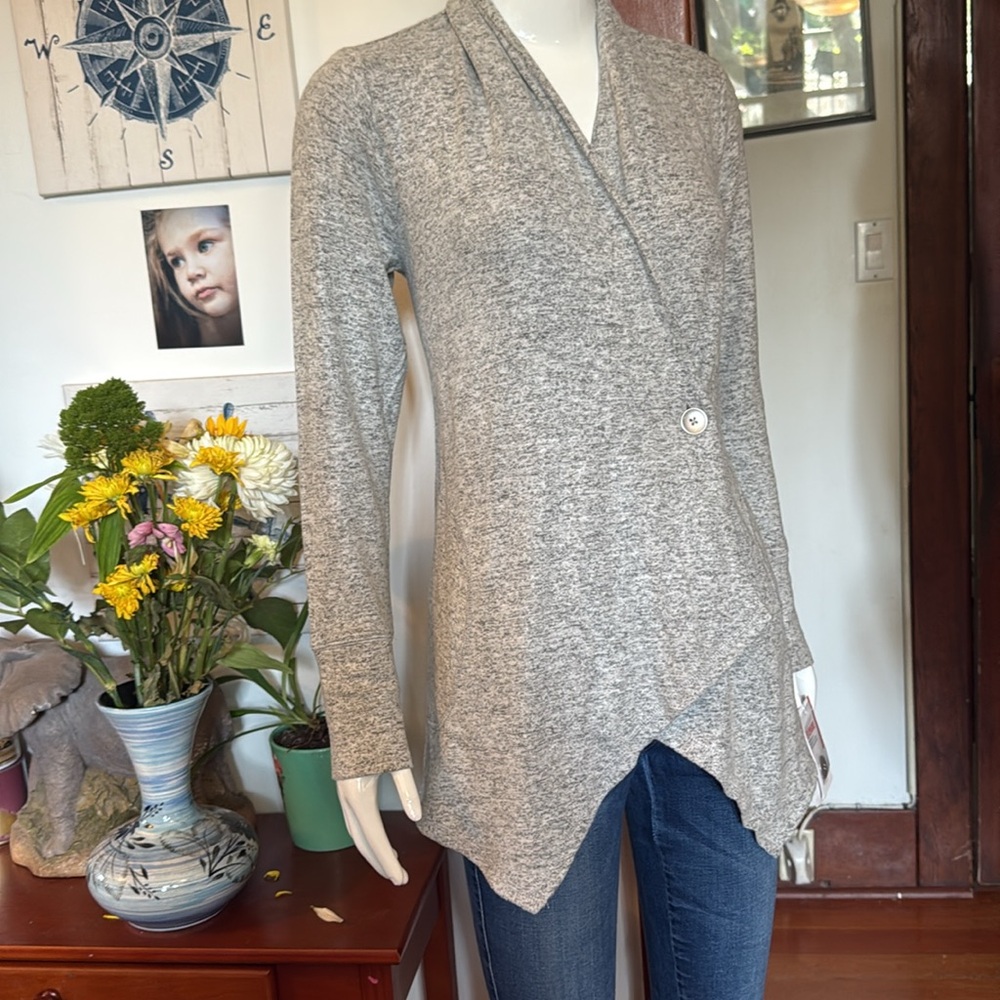 NWT Style&Co size small super soft Gray Wrap Cardigan Sweater